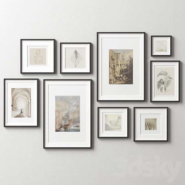 Picture Frames Set -487 3ds Max - thumbnail 1