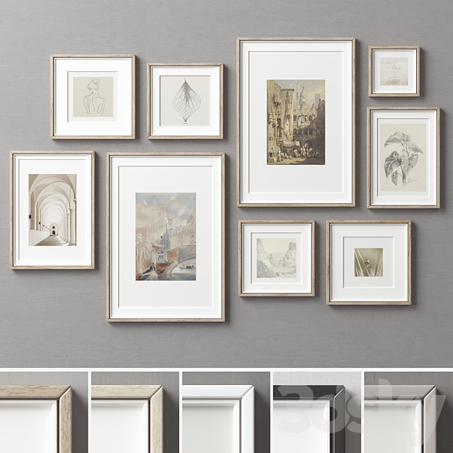 Picture Frames Set -487 3ds Max - thumbnail 2