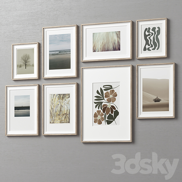 Picture Frames Set -488 3ds Max - thumbnail 1