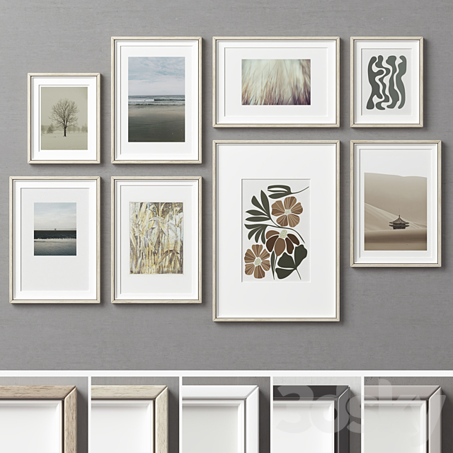 Picture Frames Set -488 3ds Max - thumbnail 2