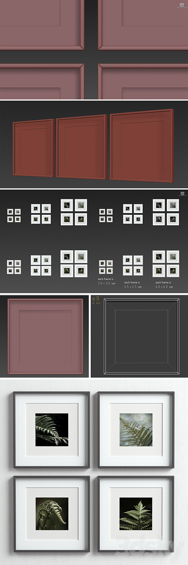 Picture Frames Set-50 3DSMax File - thumbnail 3