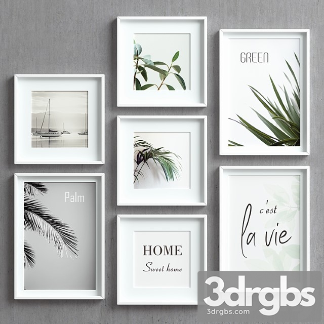 Picture frames set-57 3dsmax Download - thumbnail 1