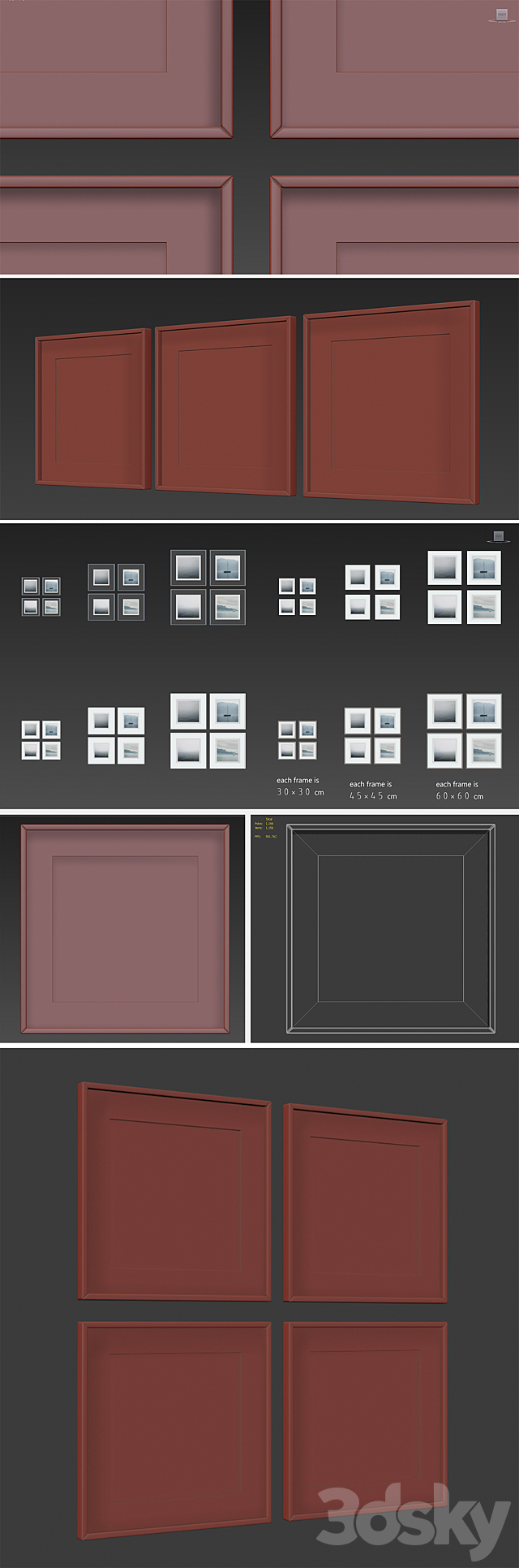 Picture Frames Set-66 3DSMax File - thumbnail 3