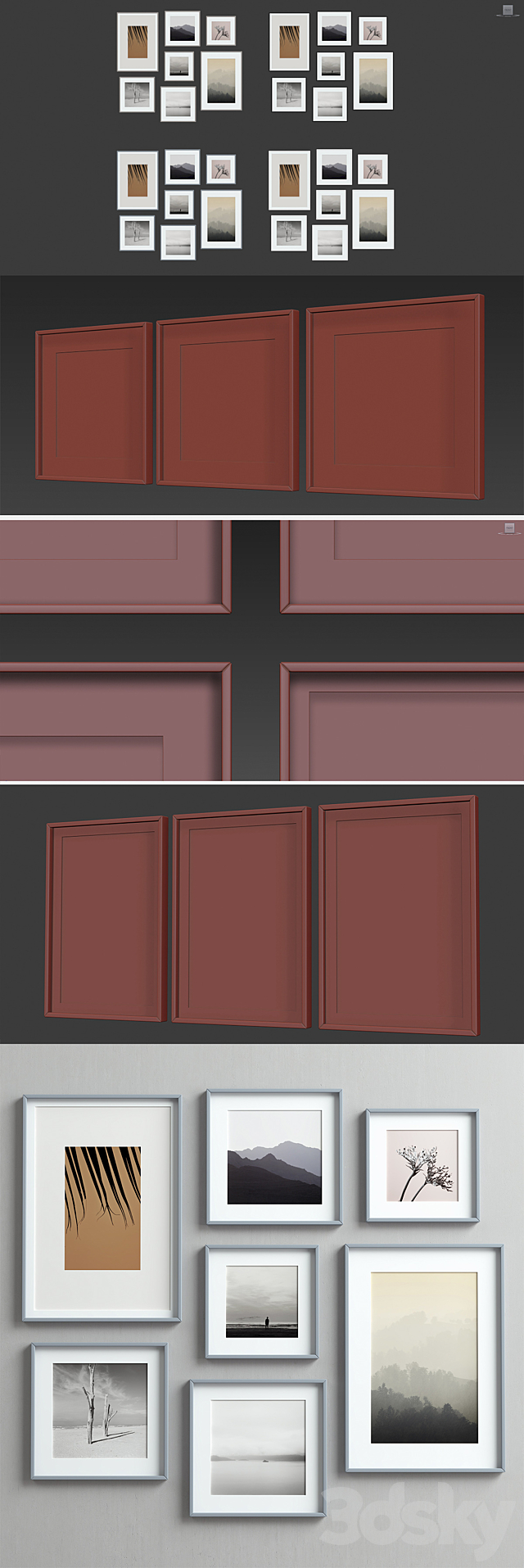 Picture Frames Set-69 3ds Max - thumbnail 3