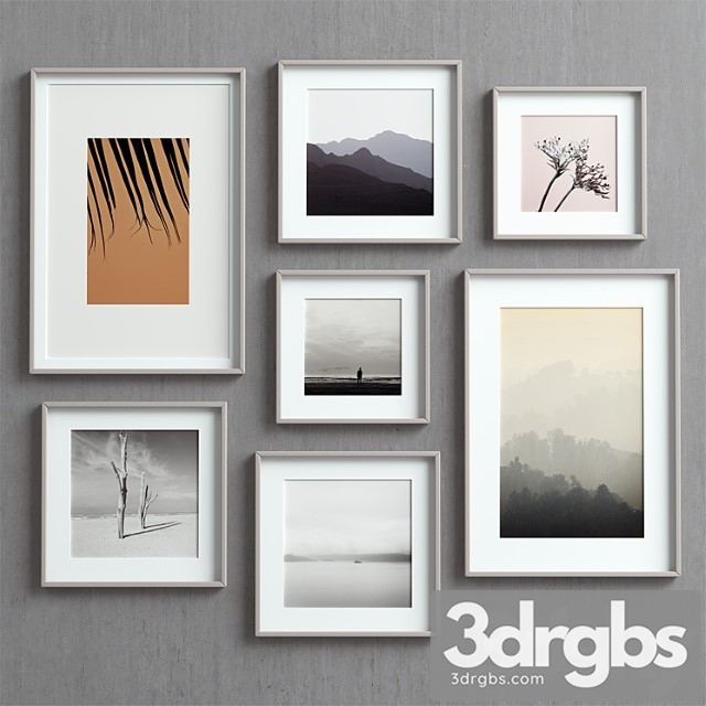 Picture frames set-69 3dsmax Download - thumbnail 1