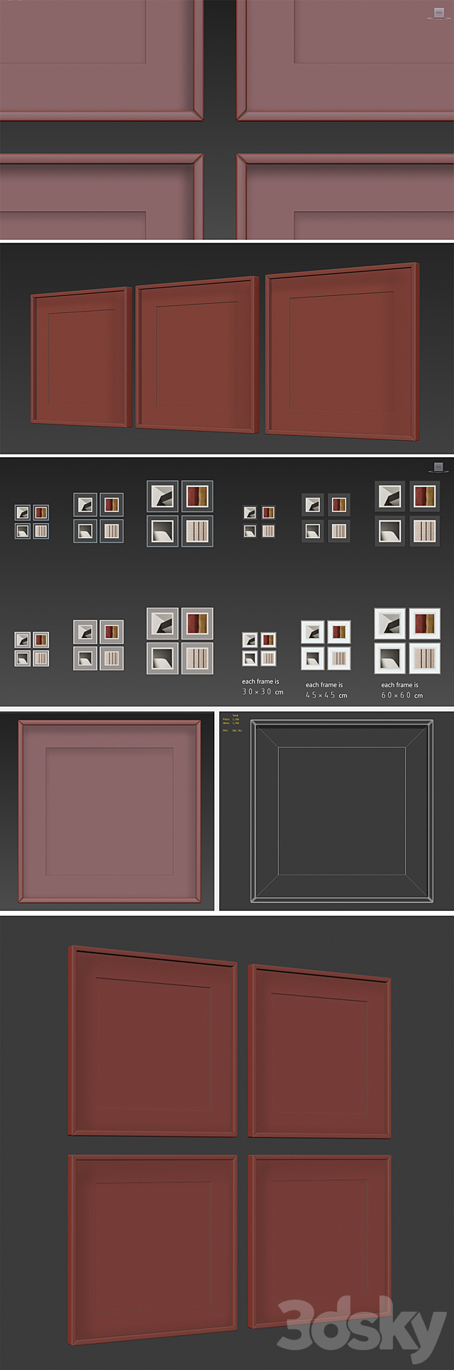 Picture Frames Set-70 3DSMax File - thumbnail 3