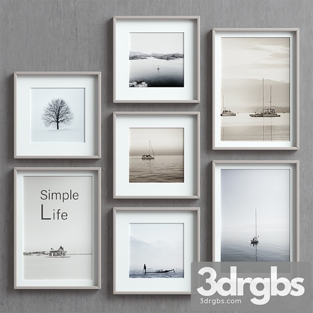 Picture frames set-71 3dsmax Download - thumbnail 1