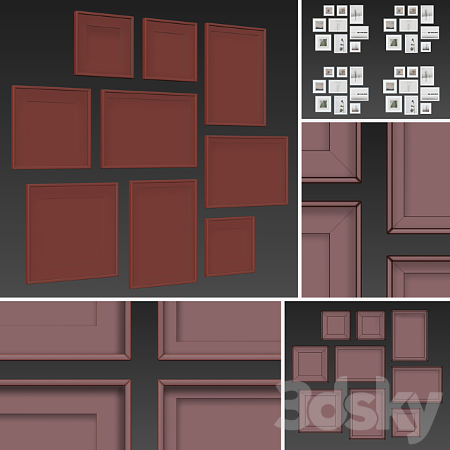 Picture Frames Set-87 3DSMax File - thumbnail 3