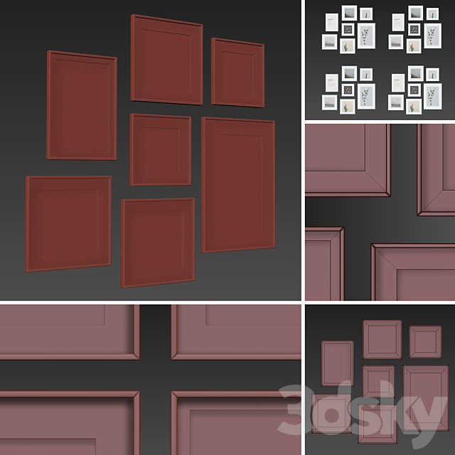 Picture Frames Set-88 3ds Max - thumbnail 3