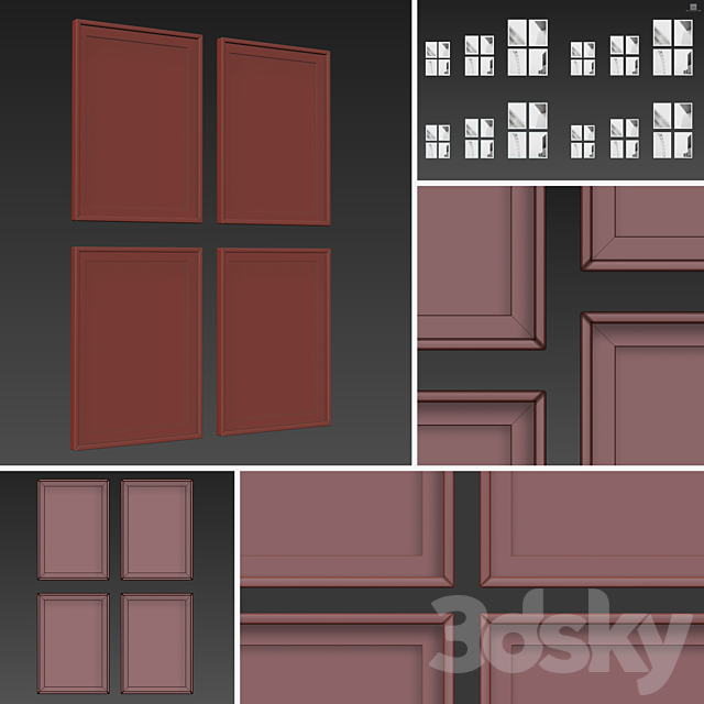 Picture Frames Set-89 3DSMax File - thumbnail 3