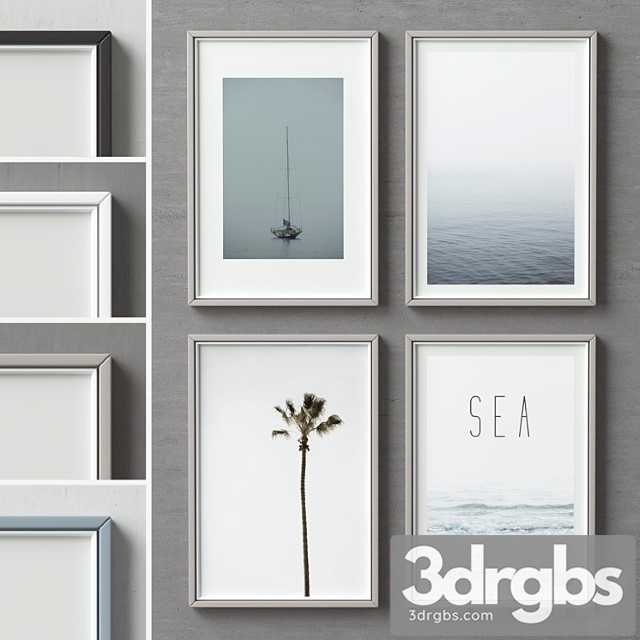 Picture frames set-90 3dsmax Download - thumbnail 1