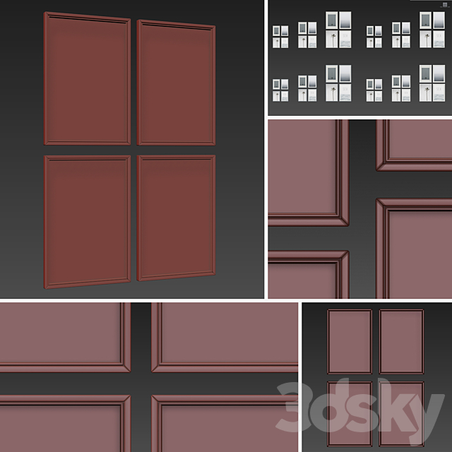 Picture Frames Set-90 3DSMax File - thumbnail 3