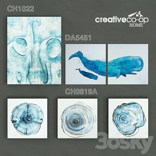 Pictures set “Blue” 3DSMax File - thumbnail 1