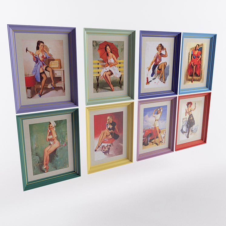 Pin-up decor 3DS Max - thumbnail 2