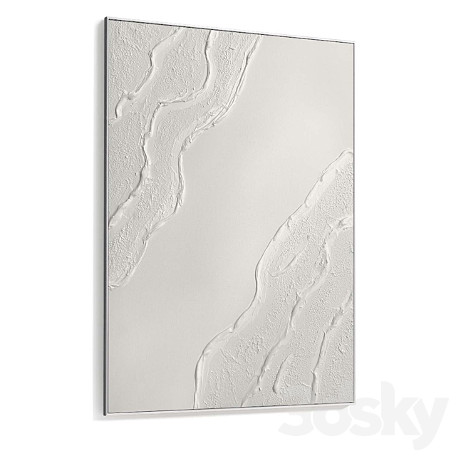 Plaster Two Photo Frame D-544 3DS Max Model - thumbnail 4