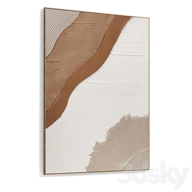 Plaster Two Photo Frame D-544 3DS Max Model - thumbnail 5