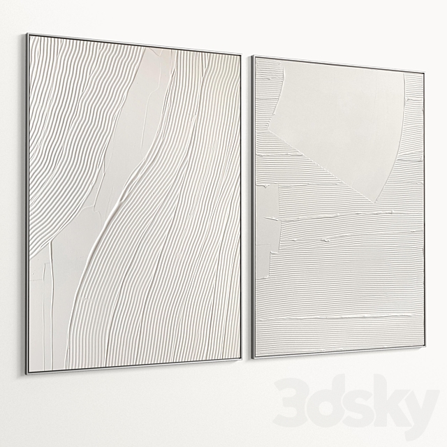 Plaster Two Photo Frame D-603 3DS Max Model - thumbnail 6