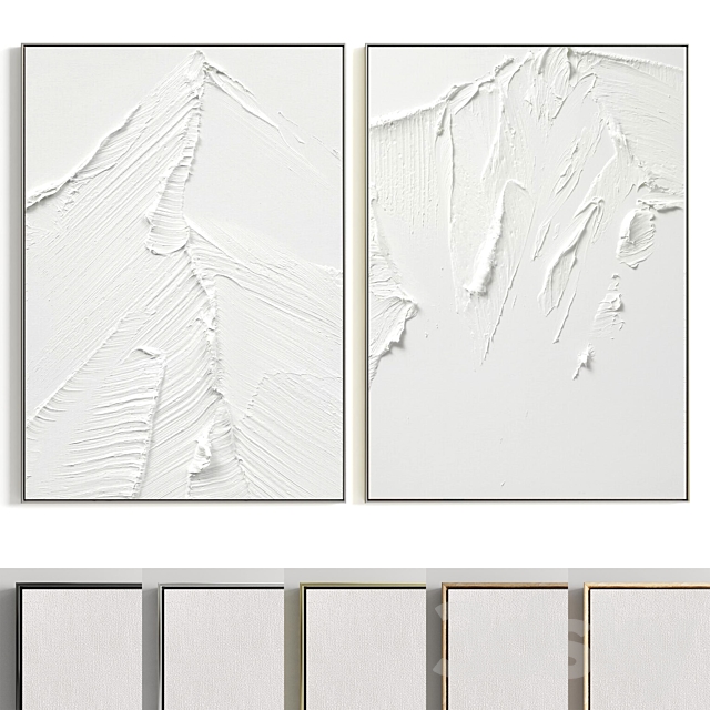 Plaster Two Photo Frame E-125 3ds Max - thumbnail 1