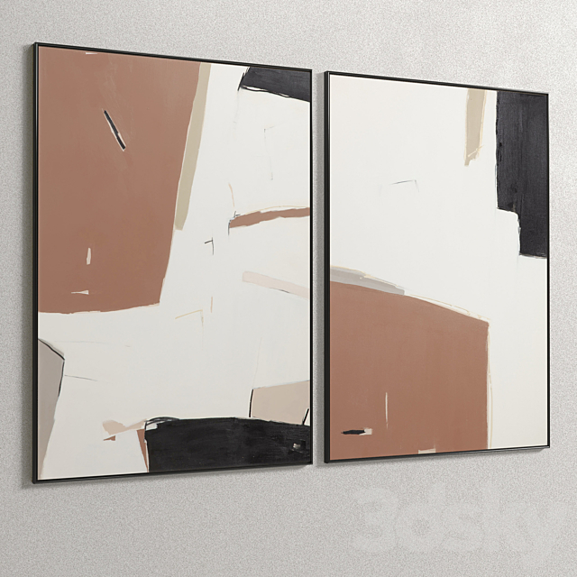 Plaster Two Photo Frame E-29 3DS Max Model - thumbnail 5