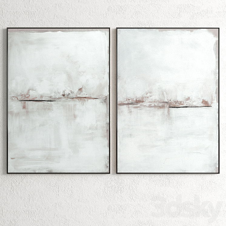 Plaster Two Photo Frame E-59 3DS Max Model - thumbnail 2