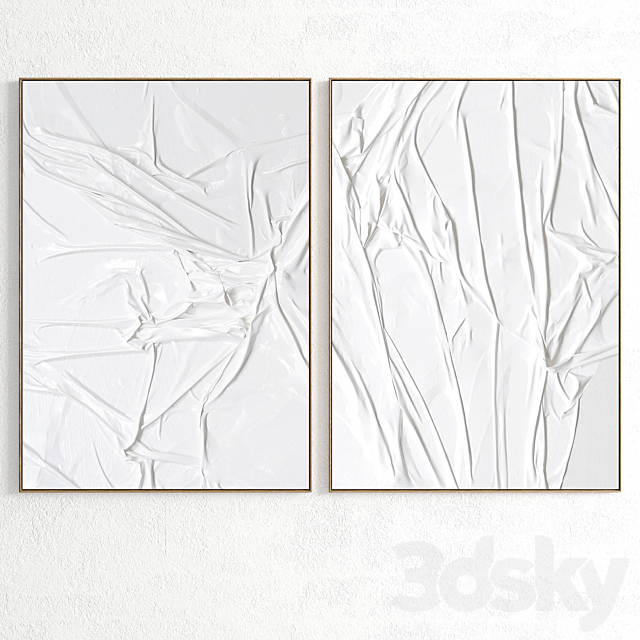 Plaster Two Photo Frame T-279 3ds Max - thumbnail 2