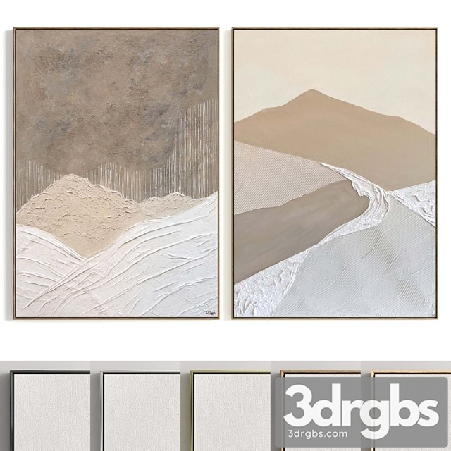 Plaster Two Photo Frames T 360 3dsmax Download - thumbnail 1