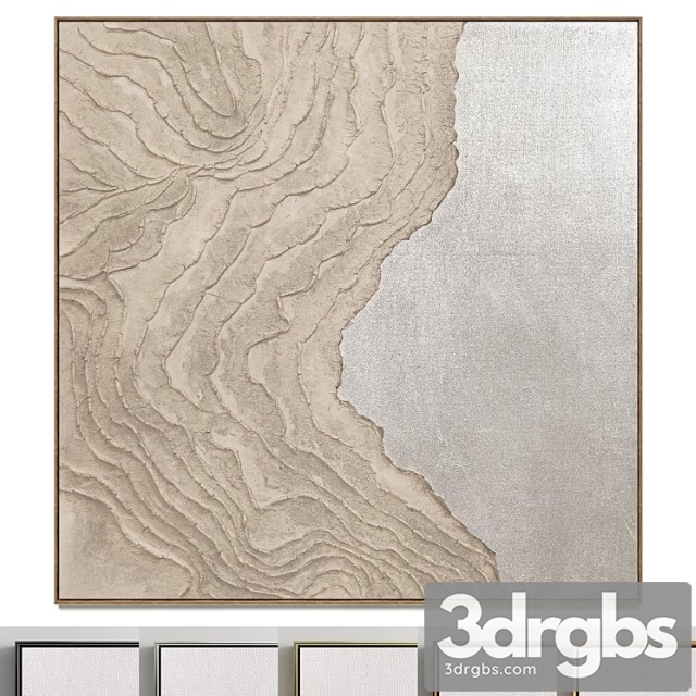 Plaster two square photo frames 34 3dsmax Download - thumbnail 1