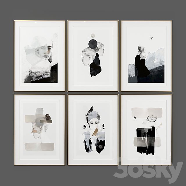 Poster Set “AB” 3DS Max Model - thumbnail 2