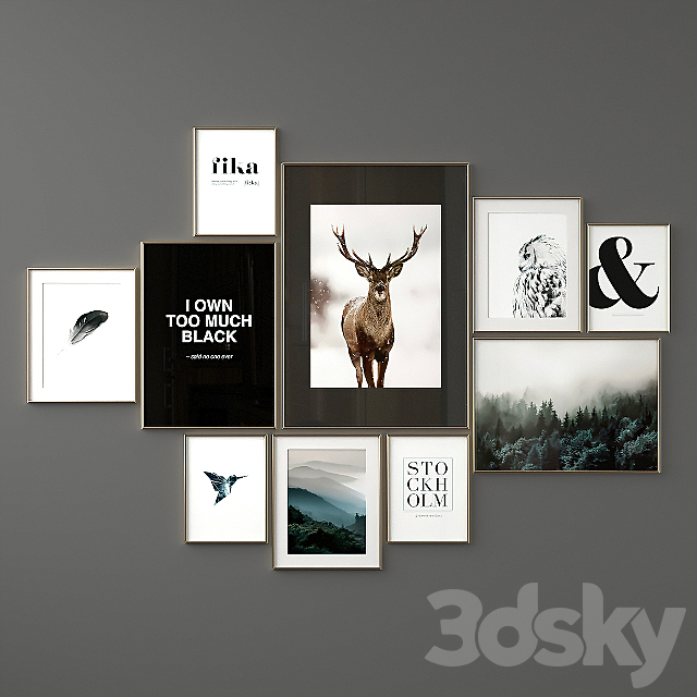 Poster Set “Forest Mountain” 3DSMax File - thumbnail 2