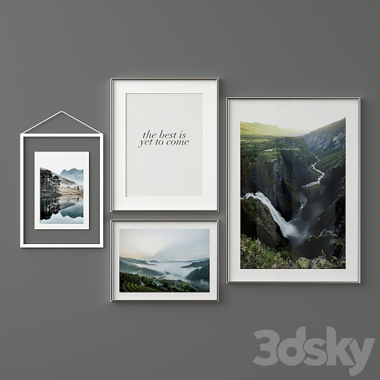 “Poster Set “”Green Mountains””” 3DS Max - thumbnail 2