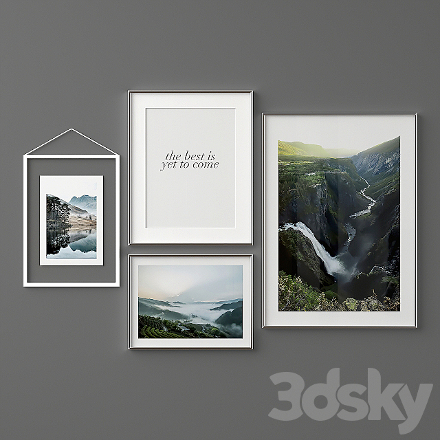 Poster Set “Green Mountains” 3DSMax File - thumbnail 2