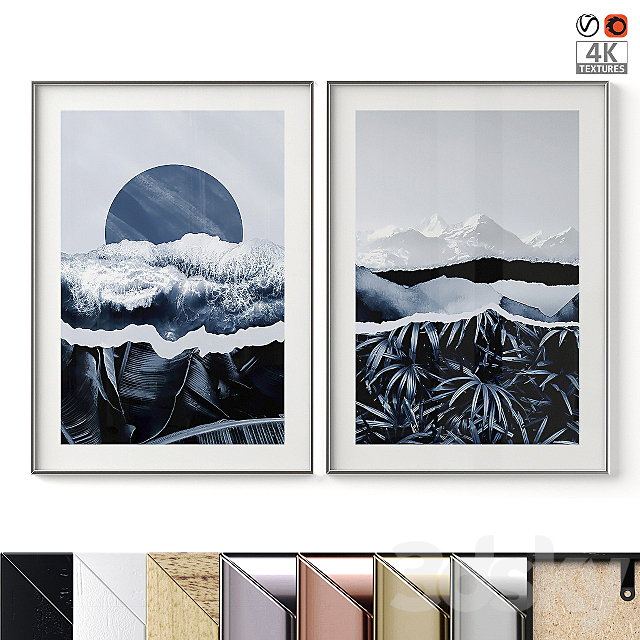 Poster Set “Indigo” 3DSMax File - thumbnail 1