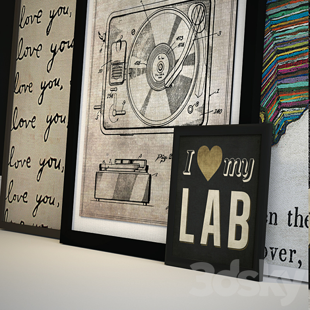 Posters framed 3DSMax File - thumbnail 2