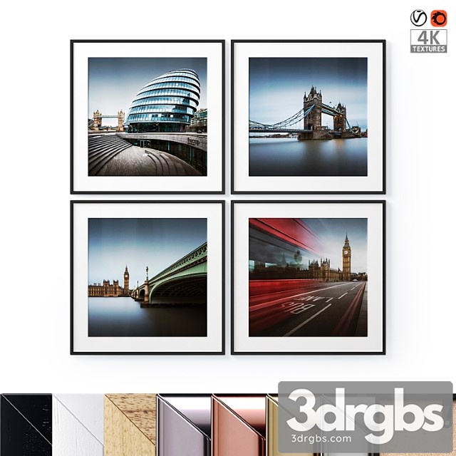 Posters Set 16 3dsmax Download - thumbnail 1