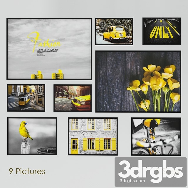 Posters Set 8 3dsmax Download - thumbnail 1