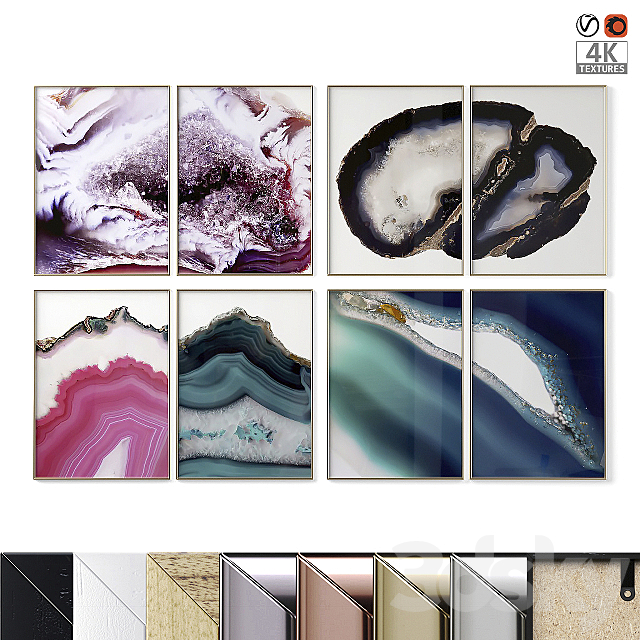 Posters Set “Agate” 3ds Max - thumbnail 1