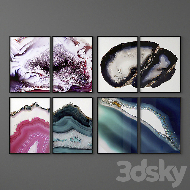 Posters Set “Agate” 3ds Max - thumbnail 2