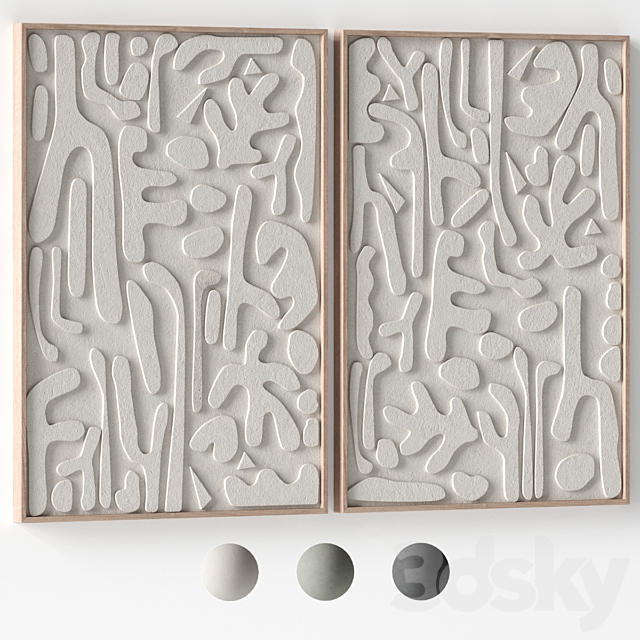 Relief artwork 22 – 3d art wall decor – Panels 3ds Max - thumbnail 1