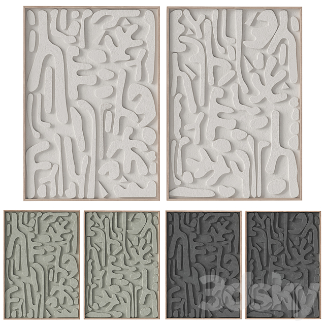 Relief artwork 22 – 3d art wall decor – Panels 3ds Max - thumbnail 3