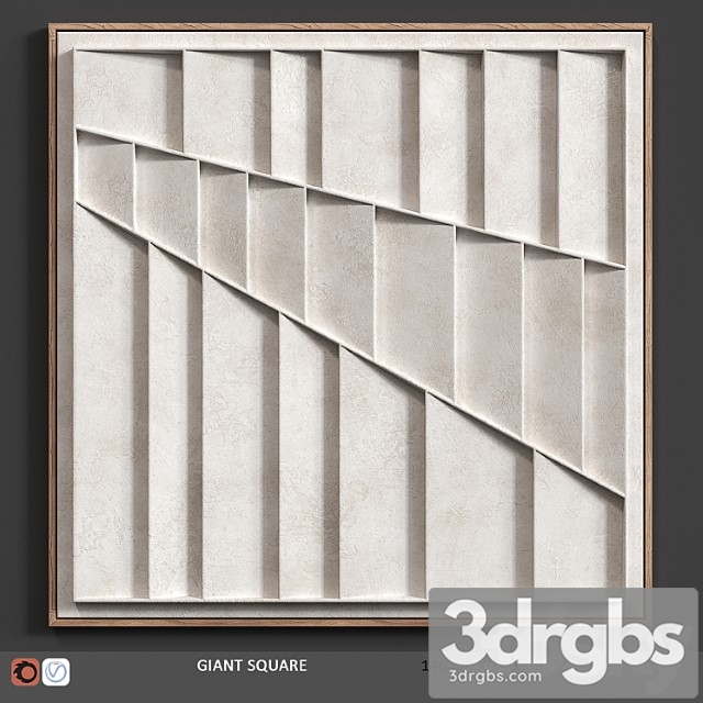 Relief Giant Square 3dsmax Download - thumbnail 1