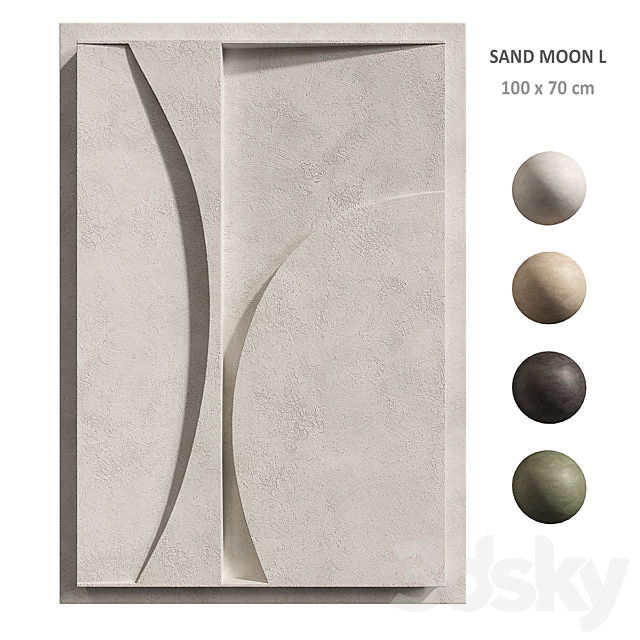 Relief Sand Moon L 3ds Max - thumbnail 1