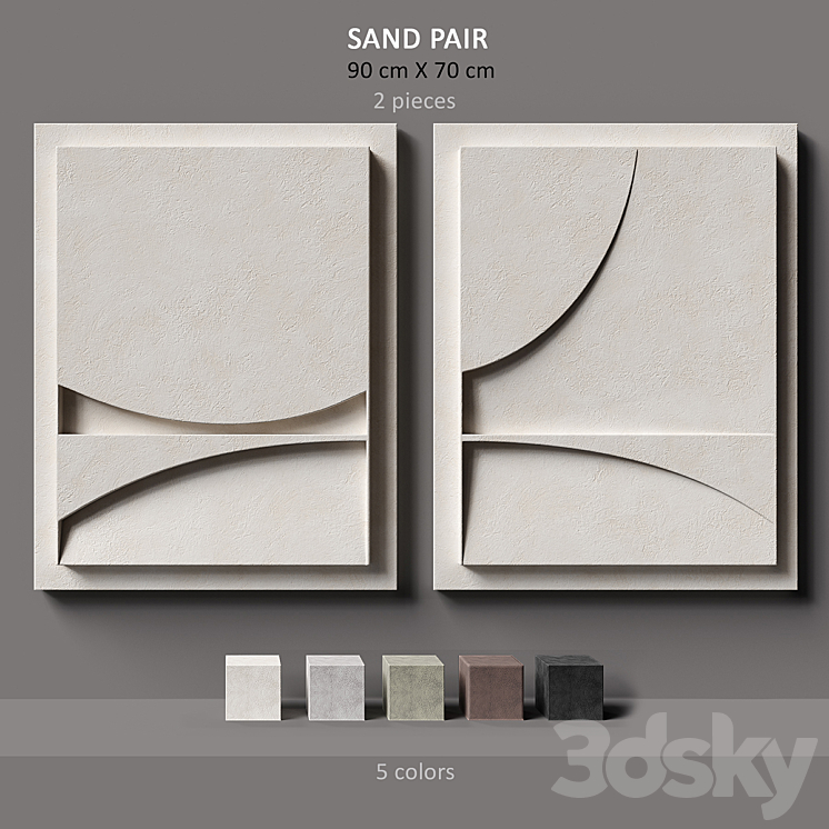 Relief Sand Pair 3DS Max - thumbnail 1