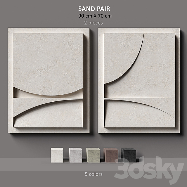 Relief Sand Pair 3DSMax File - thumbnail 1