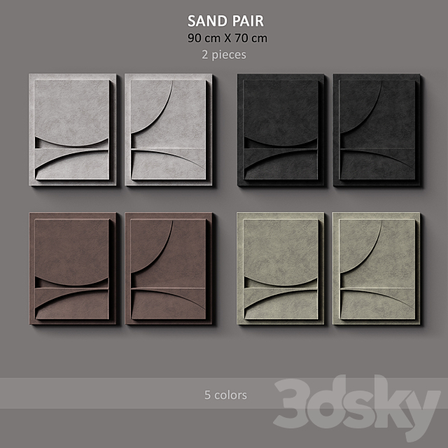 Relief Sand Pair 3DSMax File - thumbnail 3