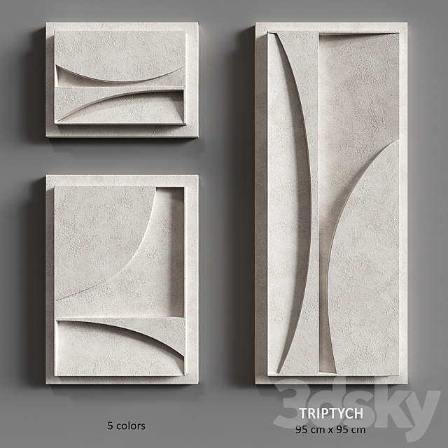 Relief TRIPTYCH 3ds Max - thumbnail 1