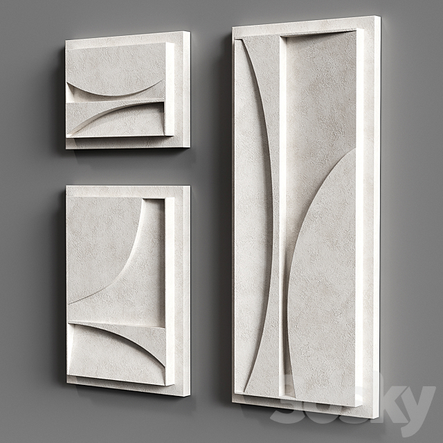 Relief TRIPTYCH 3ds Max - thumbnail 2