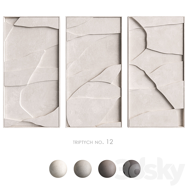 Relief Triptych no 12 3ds Max - thumbnail 2