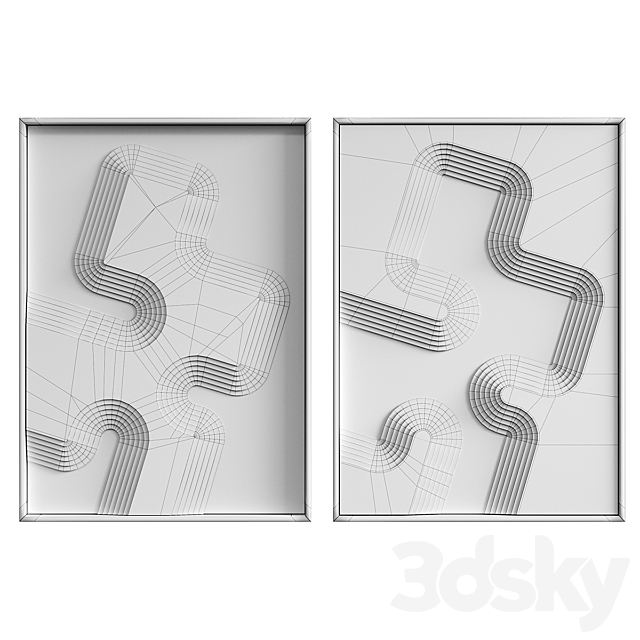 Relief WHITE ART set 2 3DSMax File - thumbnail 6