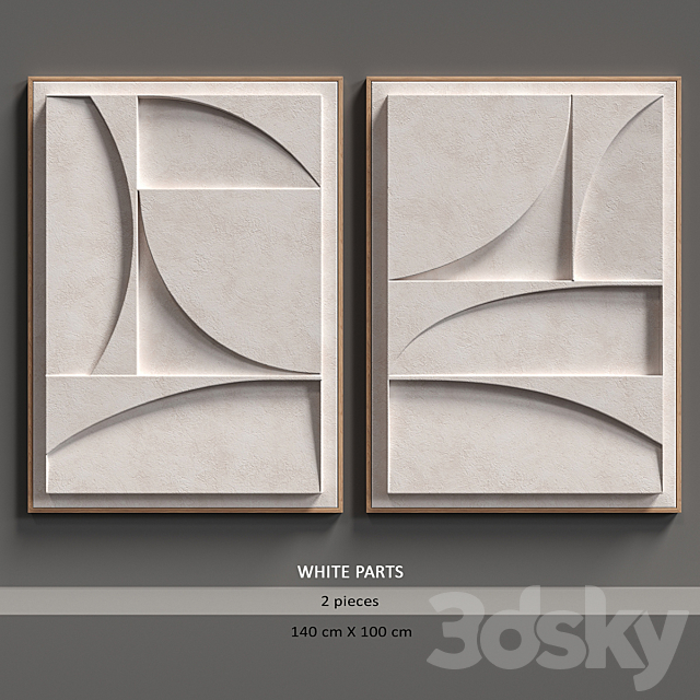 Relief White Parts 3ds Max - thumbnail 1