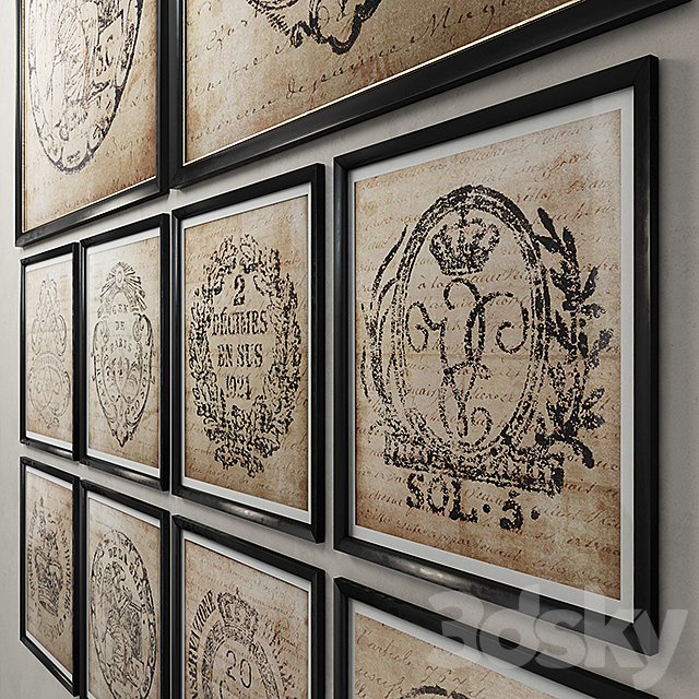 Restoration Hardware 18th c. European Document Seals 3DSMax File - thumbnail 2